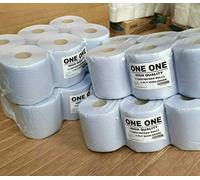 12 Blue Centrefeed Roll 2 Ply Embossed Cleaning Paper Kitchen Tissue Super Maxx®