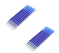 12 Blue Refills for Erasable Gel Pens - Compatible with Pilot Frixion - 0.7mm Medium Stick Tip - Thermo-Erasable for School, Fabric & Leather - Creative Stationery Gift