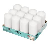 12 Bolsius Professional Pillar Candles - 118 58mm - White