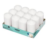 12 Bolsius Professional Pillar Candles - 128 68mm - White