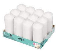 12 Bolsius Professional Pillar Candles - 168 68mm - White