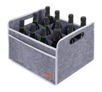 12 Bottle Wine Carrier - 12 Bottle Thicken Felt Wine Storage Box,Foldable Beer Carry Box for Liquor Champagne, Beer, Drinks
