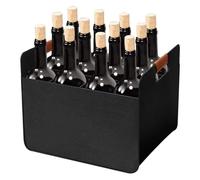 12 Bottle Wine Carrier - Foldable Felt Storage with Handle | Foldable Red Wine Travel Case Organised | Glass Bottle Protection Bag for Safe Transport and Easy Portability