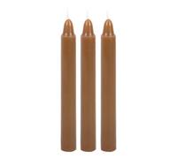 12 Brown Spell Candles for Grounding Rituals, Strength, and Stability Spells - Herbal Magick Candle Set, Unique Candle Magic Supplies