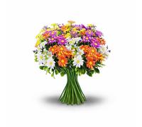 12 Bundles Artificial Flowers Outdoor, 4 Colors Artificial Daisy Flowers UV Resistant Fake Flowers in Vase for Indoor, Faux Plastic Fake FlowerHanging Plants for Outside Home Garden Planter Decoration