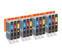 Go Inks 4 C/M/Y Set of 3 Ink Cartridges to replce CLI-526 Compatible/non-OEM for PIXMA Printers (12 Pack)