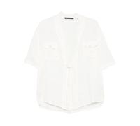12 Camicia Lino Sciallato - male - Daniele Alessandrini - Short Sleeve Shirts - White - XL - Shirts XL
