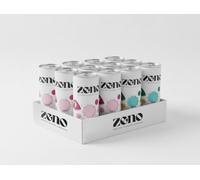 12 Can Mixed Pack Alcohol-Free Sparkling Wine - ZENO Sparkling White & Rosé Cans (6 White, 6 Rosé) - Award-Winning Premium Non-Alcoholic Wine, Alcohol Free Without Compromise