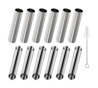 12 Cannoli Molds, Baking Tools, Home DIY Baking Production, Baking Mold Set, Rotating Croissant Croissant Mold, Comes with 1 Cleaning Brush