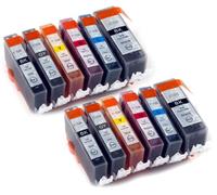 12 Canon PGI550 / CLI551 Compatible Printer Ink Cartridges - NEW WITH CHIP INSTALLED NO FUSS - for CANON PIXMA MG6350. (Multipack contains 2x PGI-550BK, 2x CLI-551C, 2x CLI-551M, 2x CLI-551Y, 2x CLI-551BK 2x CLI-551GY) High Capacity XL Inks.