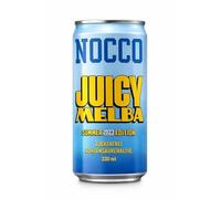 12 cans of NOCCO BCAA Drink | Juicy Melba Summer Edition 2023 | Buxtrade | 330ml | 105 mg caffeine (6 Cans, Juicy Melba)