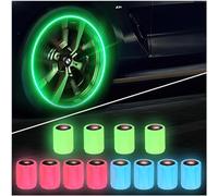 12 Car Dust Caps for Car Tyres, Skull Fluorescent Car Tyre Valve Caps, Luminous Tyre Caps, Universal Car Tire Valve Caps, Glow in the Dark Car Valve Caps for Car Tyres Bike Bicycle SUVs Motorcycles