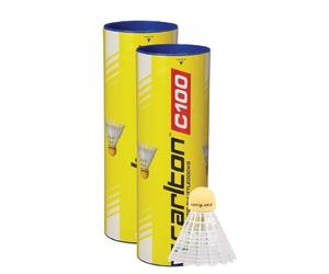 12 Carlton Plastic Nylon Shuttles Badminton Shuttlecocks 2 tubes of 6 C100