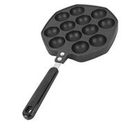 12 Cavities Takoyaki Pan, Nonstick Takoyaki Grill Pan Aluminum Alloy Octopus Ball Maker Japanese Takoyaki Maker Alloy Takoyaki Griddle for Poffertjes Pancake Balls, Thai Kanom Krok