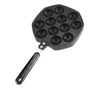 12-Cavity Aluminum Takoyaki Maker Pan with Non-stick Heat Resistant Handle, Octopus Ball Grill Pan for Japanese Cuisine