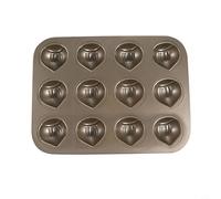 12-Cavity Chestnut-Shaped Cake Pan Bakeware With Non-Stick Coating, For Conventional Or Convection Ovens, Pastry Moulds For Madeleine And Decorative Desserts