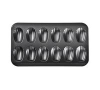 12-Cavity Non Stick Coating Carbon Steel Shell-Shaped Cake Mould, Heavy Duty Heat-Resistant Madeleine Cake Baking Pan