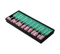 12 Ceramic Grinding Heads for Efficient For DIY Work, Compatible with a Variety of Rotary Tools (Black and Green)