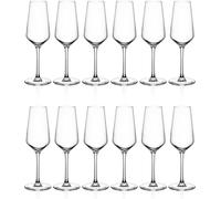 12 Champagne Flute Prosecco Glasses 230ml Cristal D'Arques Clear One Size
