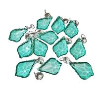 12 Chandelier Cut Glass Crystals Spare Antique Specification Drops Droplets Beads Prisms Christmas Tree Ornaments Wedding Decorations Light Lamp Parts (AmLeaf)