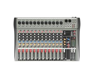 12-Channel Audio Mixer, 48V Phantom Power, Sound Board Mixing Console With 12 Input Channels & Bluetooth & Usb, Dj Mixer Decks EQ Control Dj Decks Lcd Display For Professional And Beginners