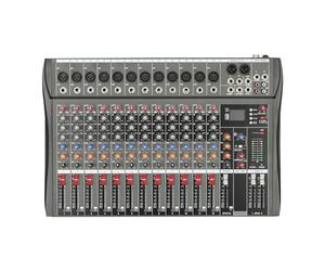 12 Channel Audio Mixer Sound, DC 8V 2A DJ Board Mixing Console with Multi-Track USB Bluetooth and 48V Phantom Power 51.6 * 34 * 3.7cm