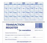 12 Check registers for Personal Checkbook - Checkbook Ledger Transaction Registers Log for Personal or Business Bank Checking Account, Saving Account, Deposit, Credit Card, and Large Booklet