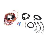 12 Circuit Universal Wiring Harness, Car Hot Rod Wiring Kit with ABS Housing, Pre - Wired for A/C Ignition Gauges Headlights Wipers, Includes Mounting Hardware for All