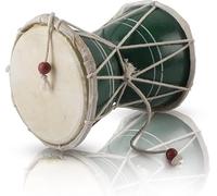 12 cms Small Handmade Traditional Authentic Wooden & Leather Classical Indian Folk Dumroo Damroo Damaru Hand Drum Percussion Instrument Set, Decorative Collectible Showpiece World Musical Instruments