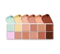 12-Color Concealer Palette - Cream Correcting Makeup, Blendable Cosmetic Shades | Face Concealing Kit For Youth Teens Girls Family Coworkers Friends Natural Flaw Coverage Application