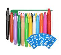12 Color Face Paint Kit For Kids, Non-Toxic Washable Crayons, Child-Safe Halloween Makeup Set For Birthday Carnival Cosplay Party