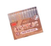 12 Color Liquid Acrylic Paint Marker Acrylic Paint Pen Brush Tip For Drawing Card Making Scrapbooking Journaling Coloring Liquid Markers With Soft Tip