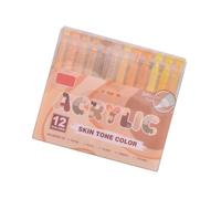 12 Color Liquid Acrylic Paint Marker Acrylic Paint Pen Brush Tip For Drawing Card Making Scrapbooking Journaling Coloring Liquid Markers With Soft Tip