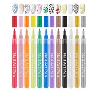 12 Color Nail Art Pens Set,Nail Painting Pen, Quick-drying, DIY Tools For Women Ladies Family Friends Teen Girl Beginner