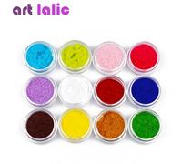 12 Color/Set Velvet Nail Glitter Polish Nail Art Powder Pigment Flocking Velvet Pigment For Nails