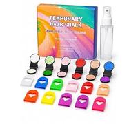 12-Color Temporary Hair Chalk Washable Clamp-On Applicators for Highlights (A)
