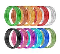 12 Colors 1.5mm*5m Aluminum Craft Wire, Anodized Aluminum Jewelry Wire