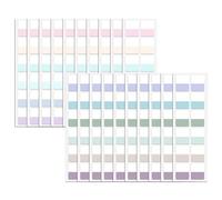 12 Colors 240 Pcs Sticky Index Tabs,Note Page Marker, Writable Repositionable File Flags Morandi Colored Pages Markers Book Labels for Reading Tab, Notes, Files(Pink)