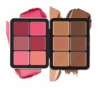 12 Colors Concealer Palette,Cream Blush Palette,Highlighter Blush Powder Makeup,2-In-1 Face Cosmetics,Cream Foundation Palette,Long-Wearing Full Coverage Makeup For Flawless Skin (E)