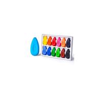 12 Colors Crayons for Kids, My First Jumbo Crayons for Toddlers with Easy-Grip, Non-Toxic Washable Water-Drop Shape Crayons for Kids, Safe Coloring