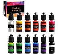 12 Colors Epoxy Resin Color Dye Colorant Liquid Epoxy Resin Pigment,10ml Each,Translucent