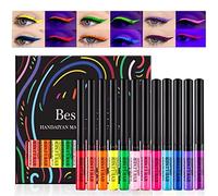 12 Colors Matte Liquid Eyeliner Set UV Glow Neon Rainbow Colorful Eyeliner Pencil Waterproof Long Lasting Smudge-proof Eye Liners Makeup Set Gift For Women (Set C)