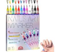 12 Colors Nail Art Pens Set - Quick-Dry, Mess-Free Creativity, Precision Nail Art Marker Pens (1pc)