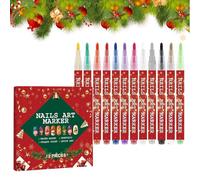 12 Colors Nail Artss Pens Set, Nail A-rt Markers for Gel Nails, DIY Quick Dry Graffiti Dotting Point Liner Pens, Long Lasting Nails A-rt Drawing Tool, Manicure Decoration Markers for Home & Salon Use