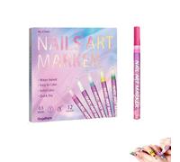 12 Colors Nail Pens Set,Nail Marker Pens Point Graffiti Dotting Drawing Markers Arts Polish Liner Pen Pen,Nails