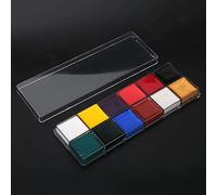 12 Colors Non- Oil Face and Body Painting Makeup Set with 6 Paint Brushes for (12 colors oil)