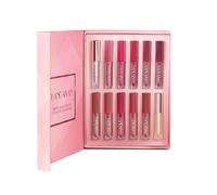 12 Colors Nude Liquid Lipstick Makeup Set, Matte Long-Lasting Lip Kit