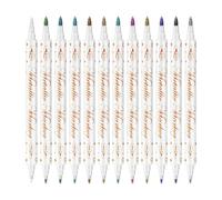 12 Colors Pens - Quick-Drying Nail Polish Pens, Acrylic Paint Nails Point Dotting Liner Pen Tools, Nails Polish Pen, Double-Tip Drawing Markers, Waterproof Fingernail For DIY Women Lady Mothe