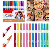 12 Colour Face Painting Kit, Face Paint Set, Face Paints for Children, Kids Face Paint, Facepaints Set, Washable Face Painting Kit for Kids, for Festivals, Parties, Fancy Dress and Events