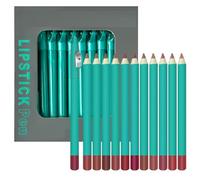 12 Colour Mixed Lip Liner Set Non-Stick Lipstick Pencil With Sharpener Lip Liner Set